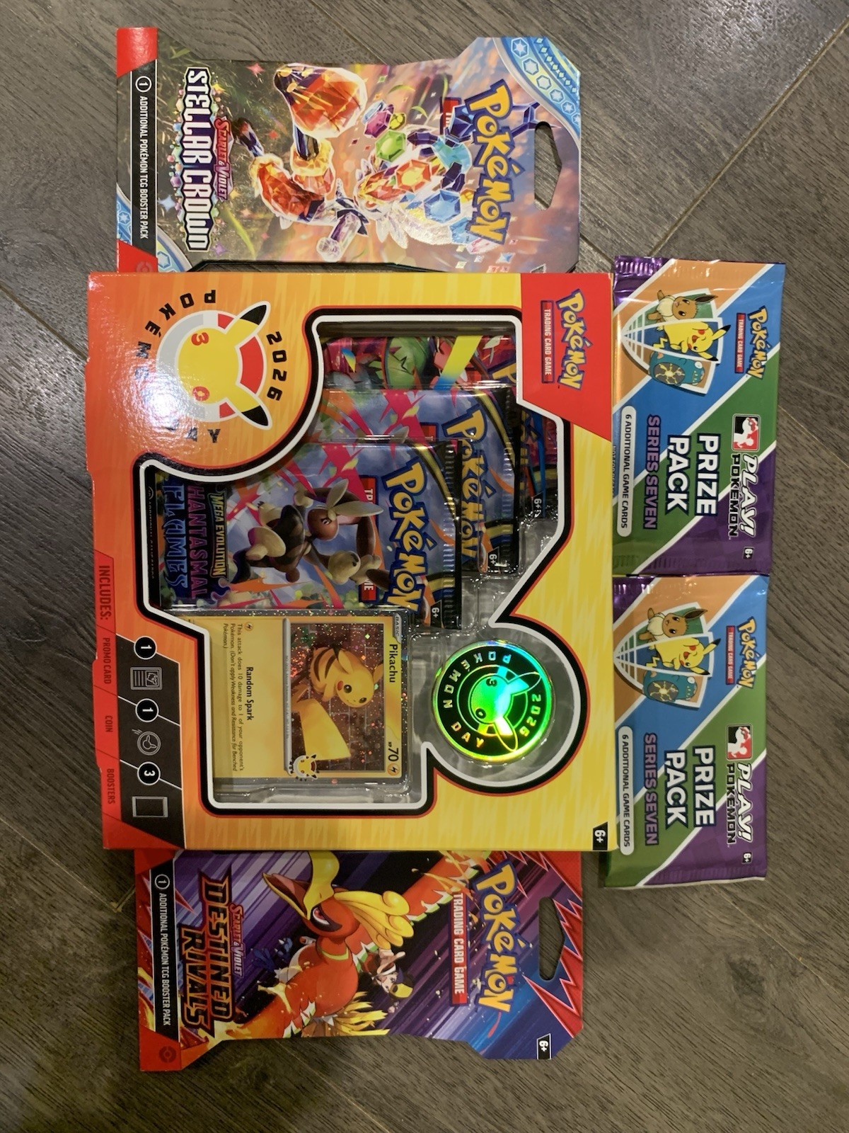 PokeRev Style Package 6x Sealed Pokemon TCG Booster Packs 5+1 Bonus Pack & VTG