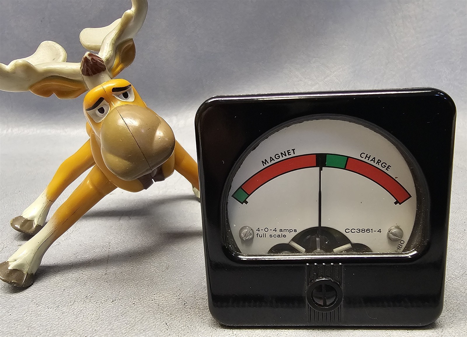 Panel Meter CC3861-4 Full Scale 4-0-4 Amps Magnet / Charge