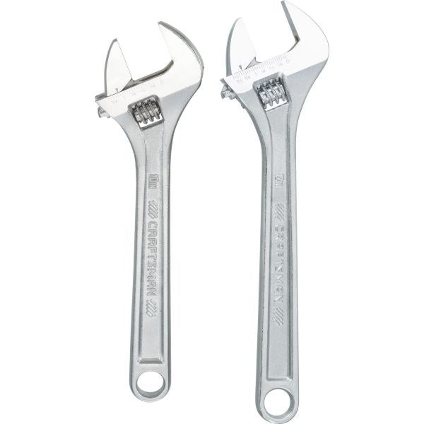 CRAFTSMAN Adjustable Wrench Set, 2-Piece - CMMT12002