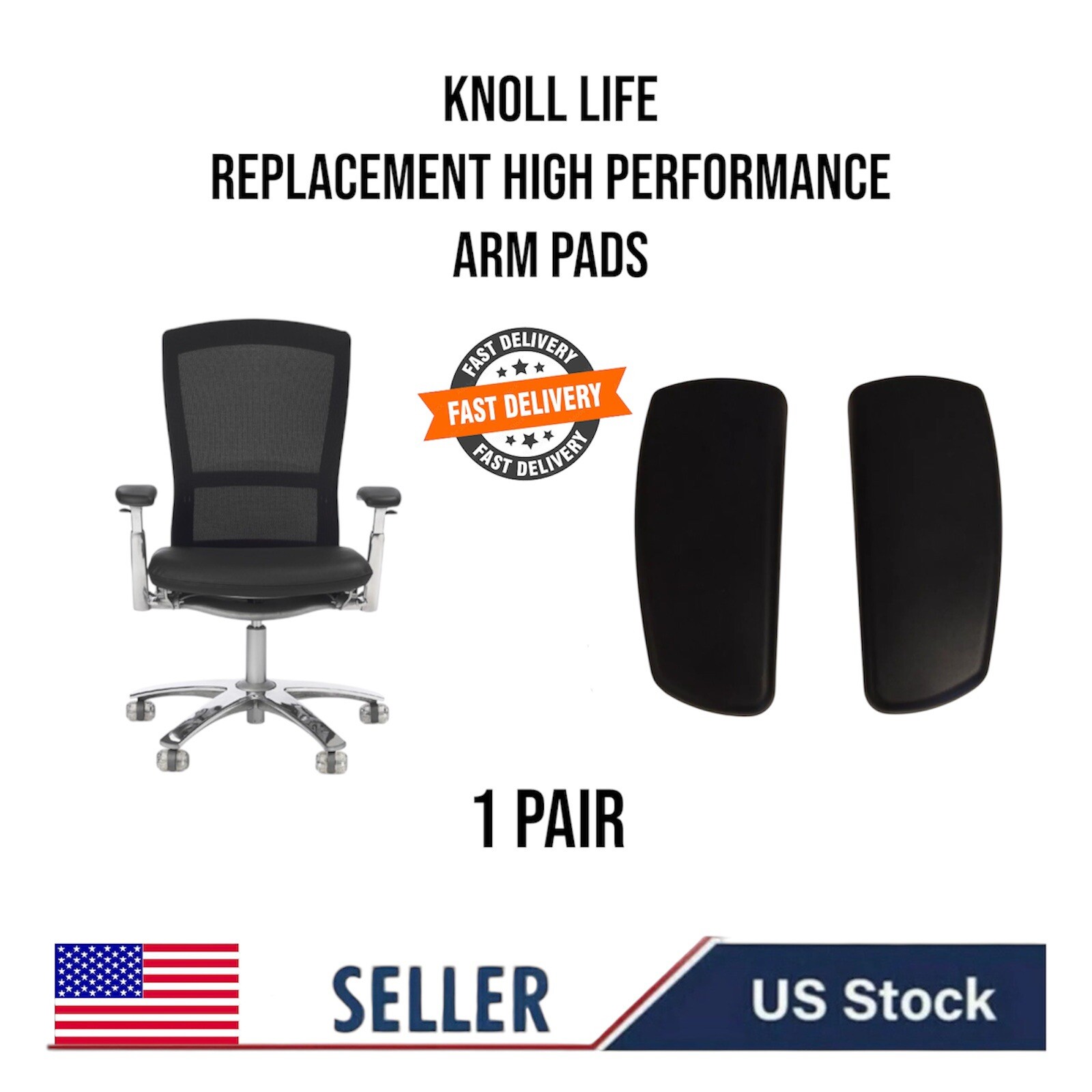 Knoll Life High Performance Replacement Arm Pads