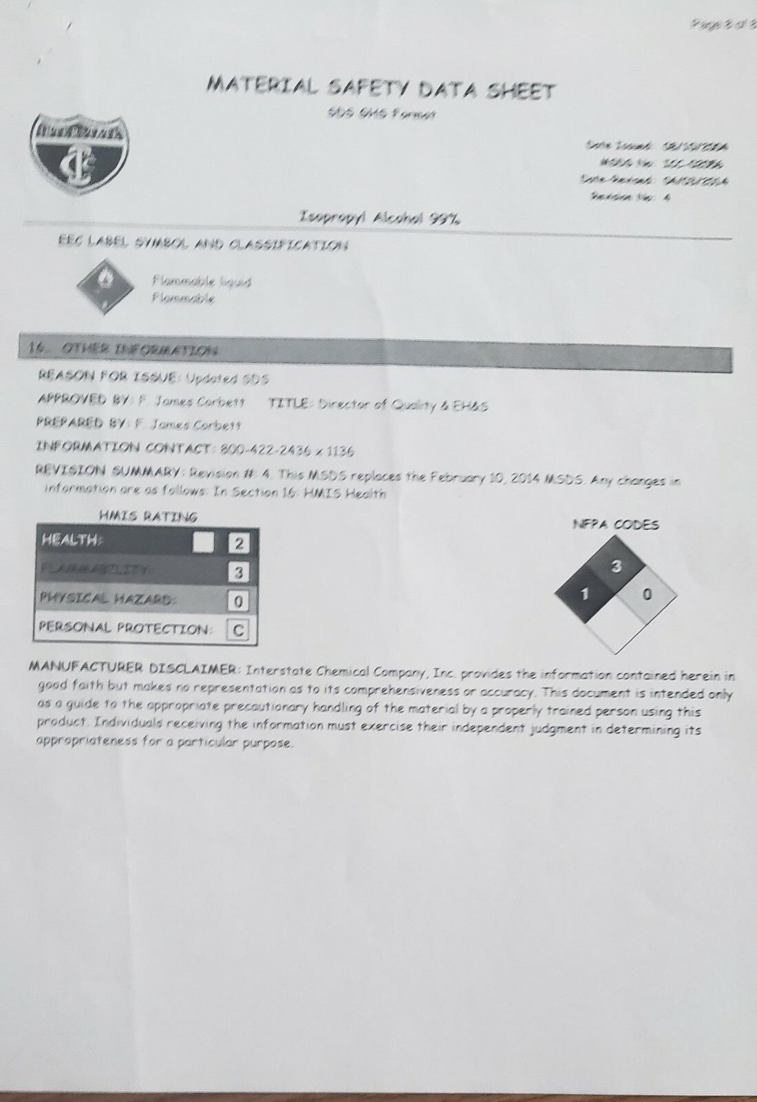 1 GALLON - PACKED IN 4 QTS- ISOPROPYL ALCOHOL 99% - NO IMPURITIES - MADE IN USA