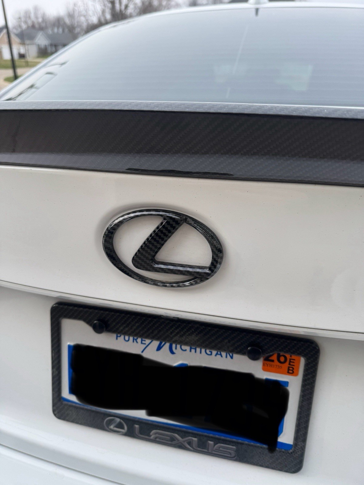 Gloss Black Emblem Badge Logo fits Lexus IS350 2014 2015 2016 2017 2018 2019