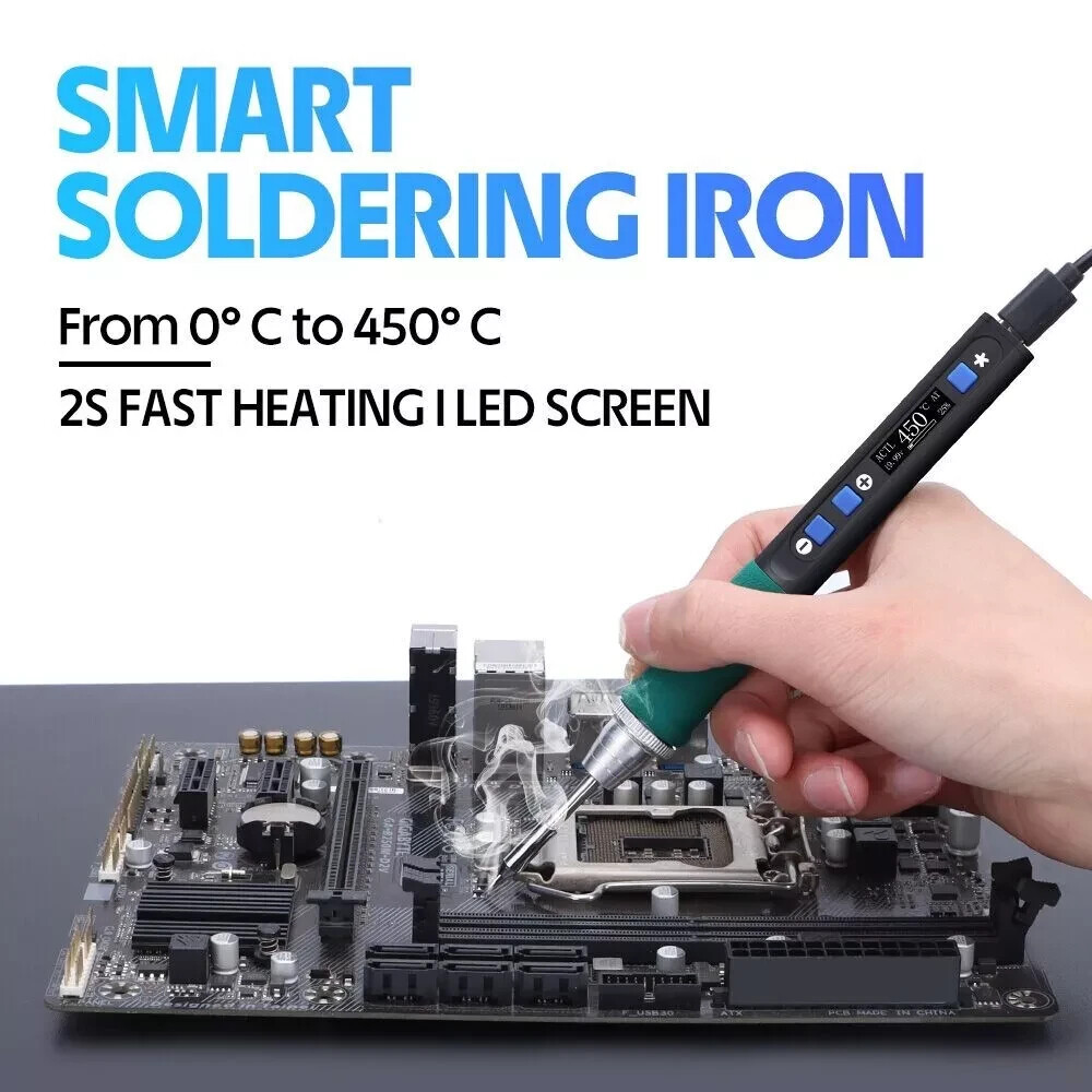 WEP 928D-IV Portable Soldering Iron Station USB C Rechargeable Car Repair Tool