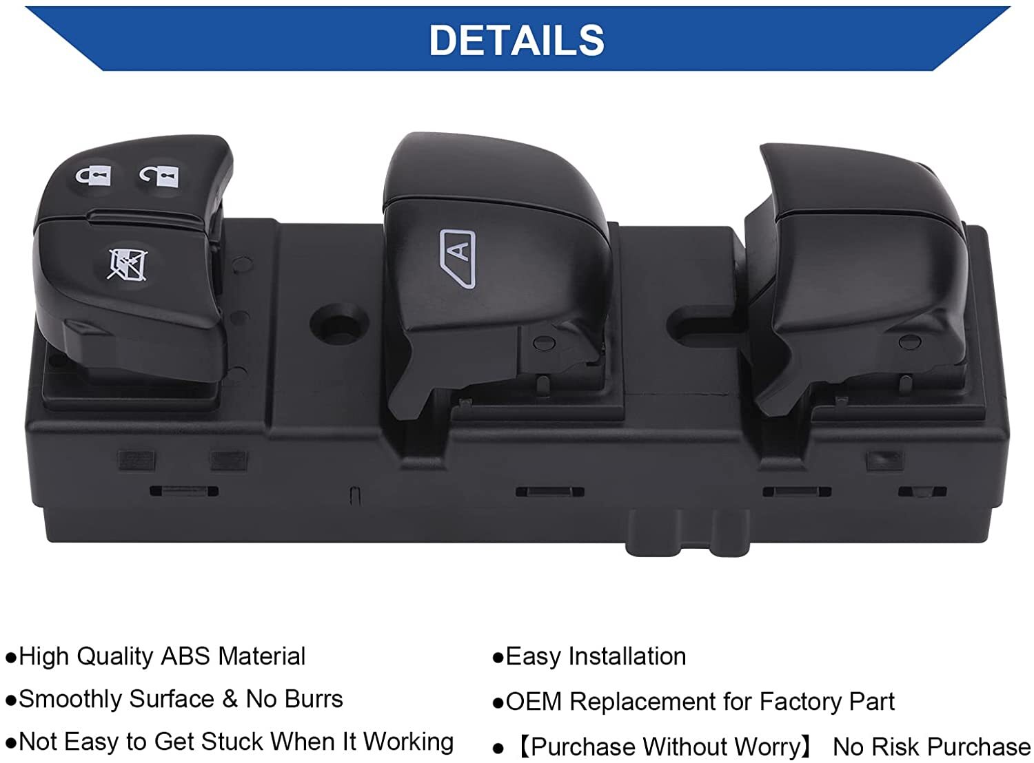 Master Window Switch Control for 2011-2019 Nissan Leaf Juke Altima Sentra Rogue