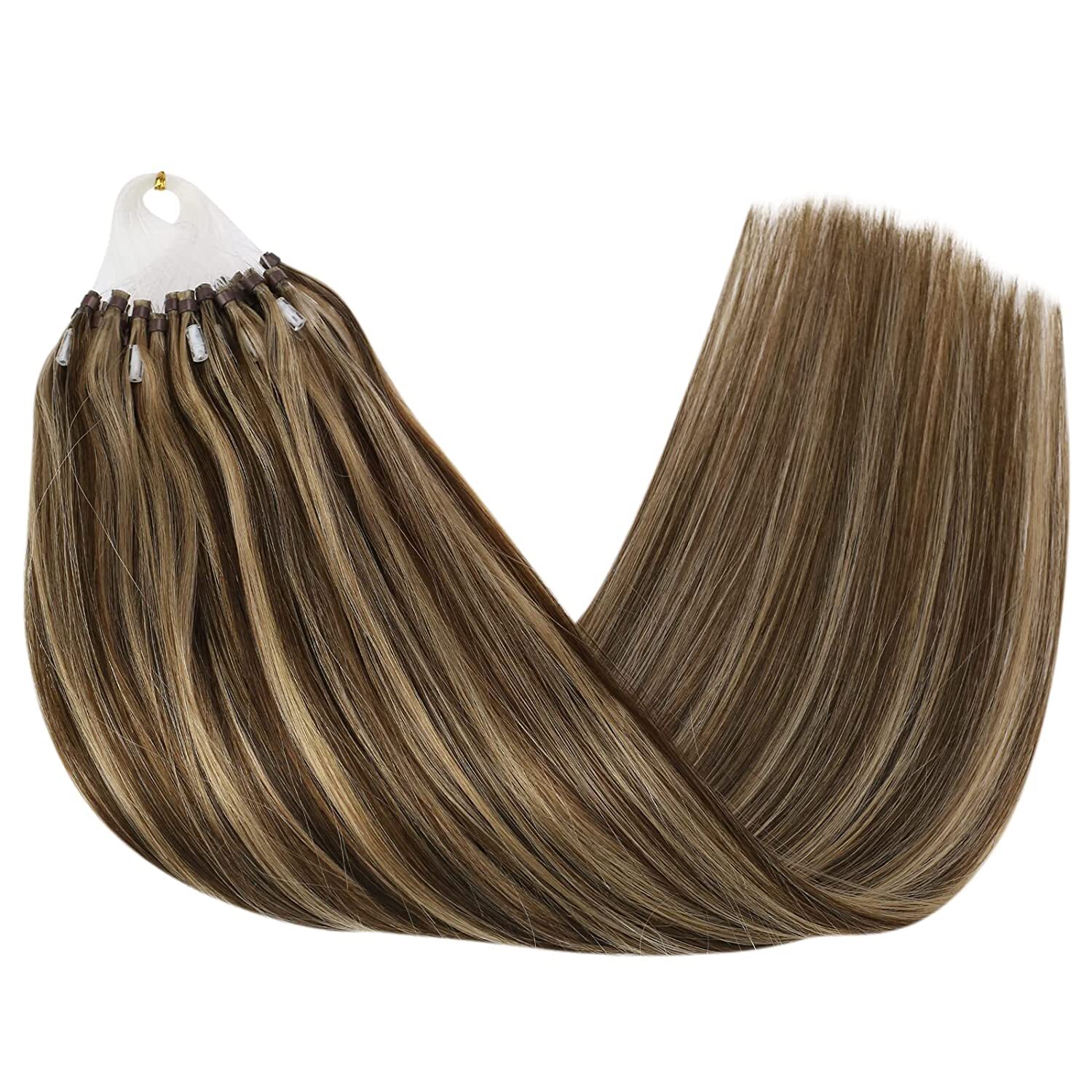 Micro Ring Link Human Hair Extensions Micro Beads Loop Tip Real Remy Thick Hair