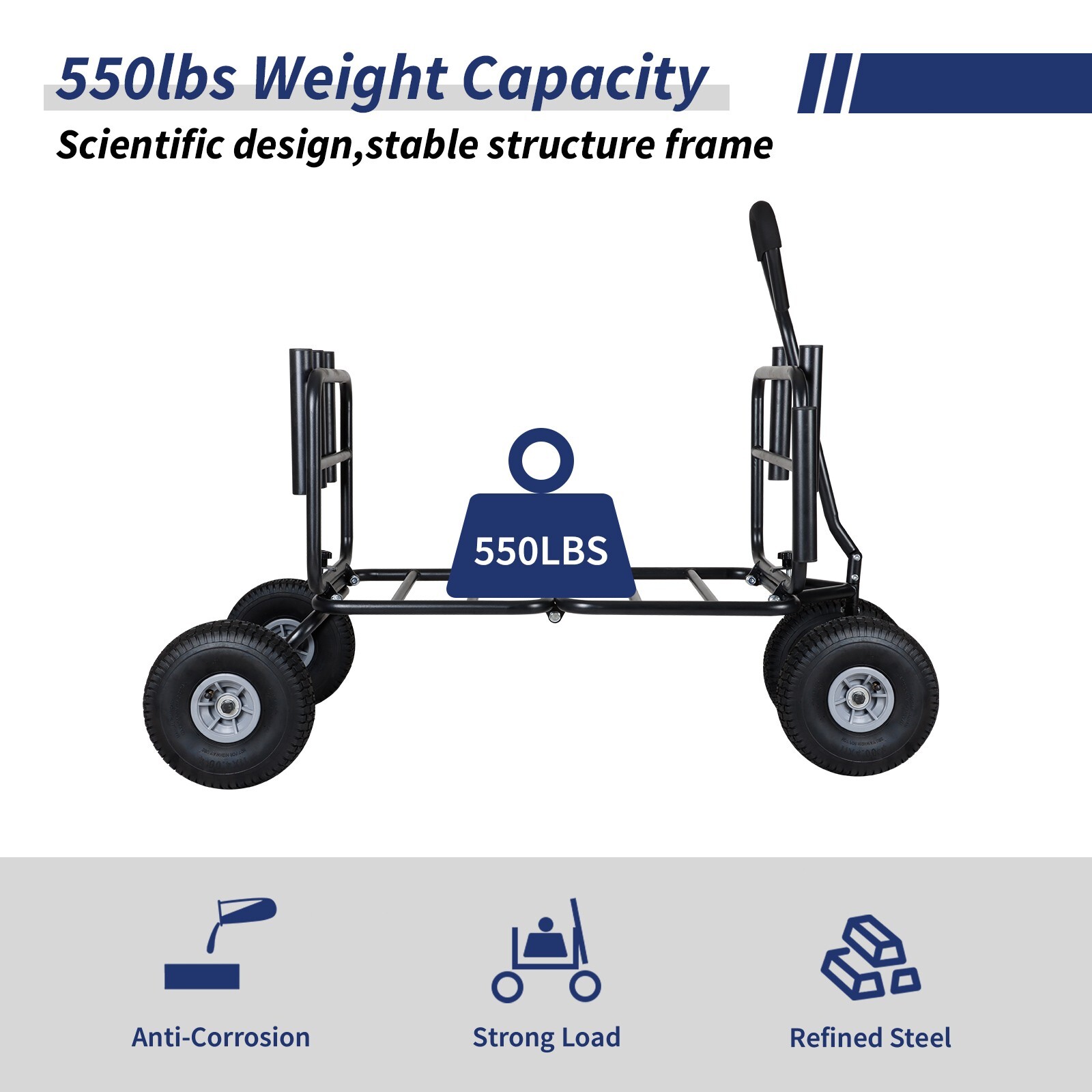 Collapsible Fishing Cart for Sand Beach Wagon Heavy Duty Garden Cart