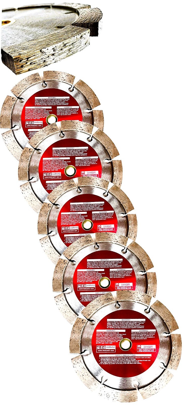 4" Diamond Tuckpointing Grinding Blade .250" Thick 10mm Segment Height