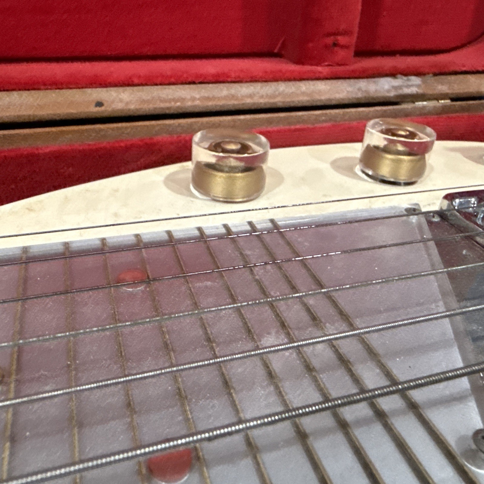 1953/52 Vintage Gibson Ultratone White/Coral Lap Steel Guitar w/ Case