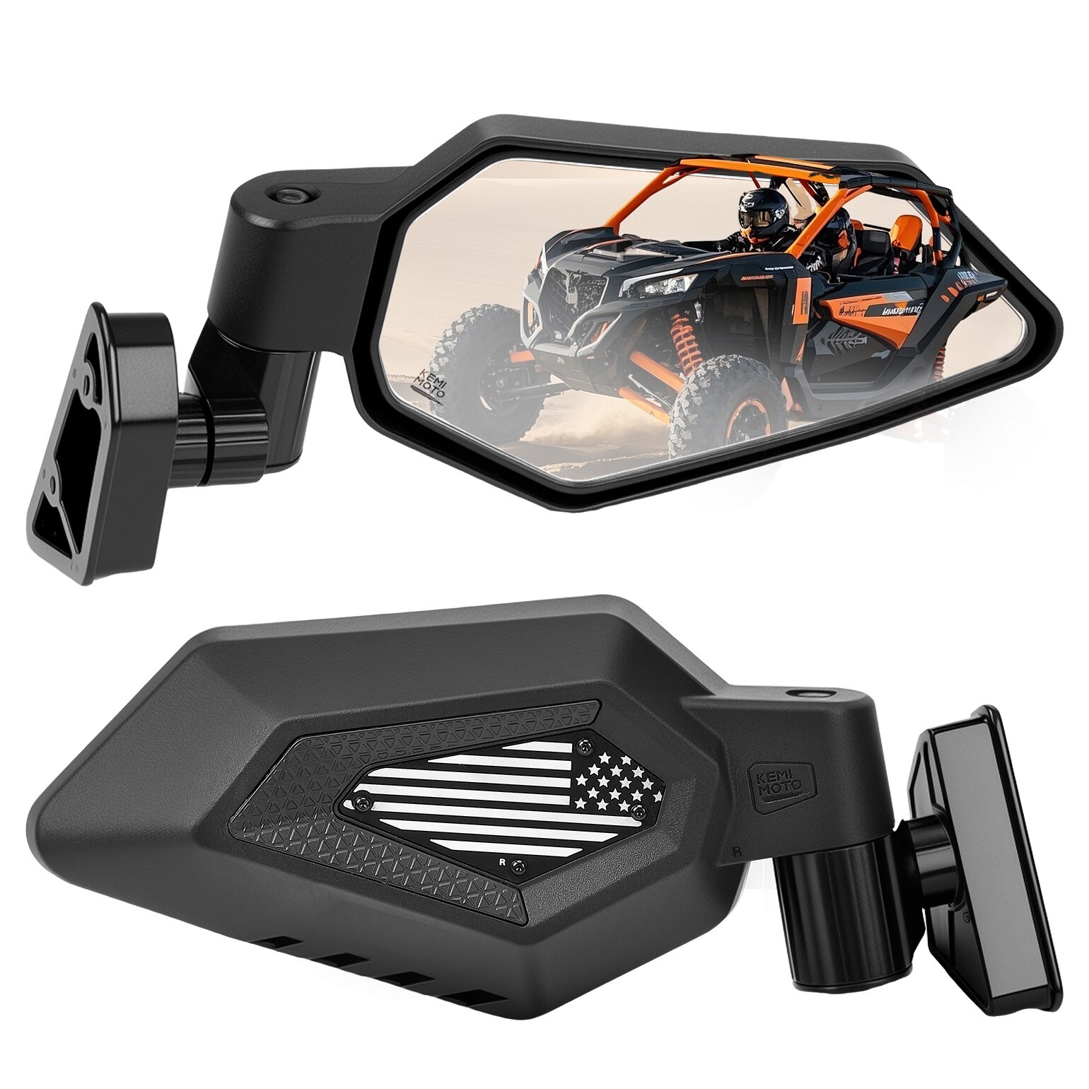UTV X3 Side Mirrors Spring Back Feature for 2017-2025 Can Am Maverick X3& X3 Max