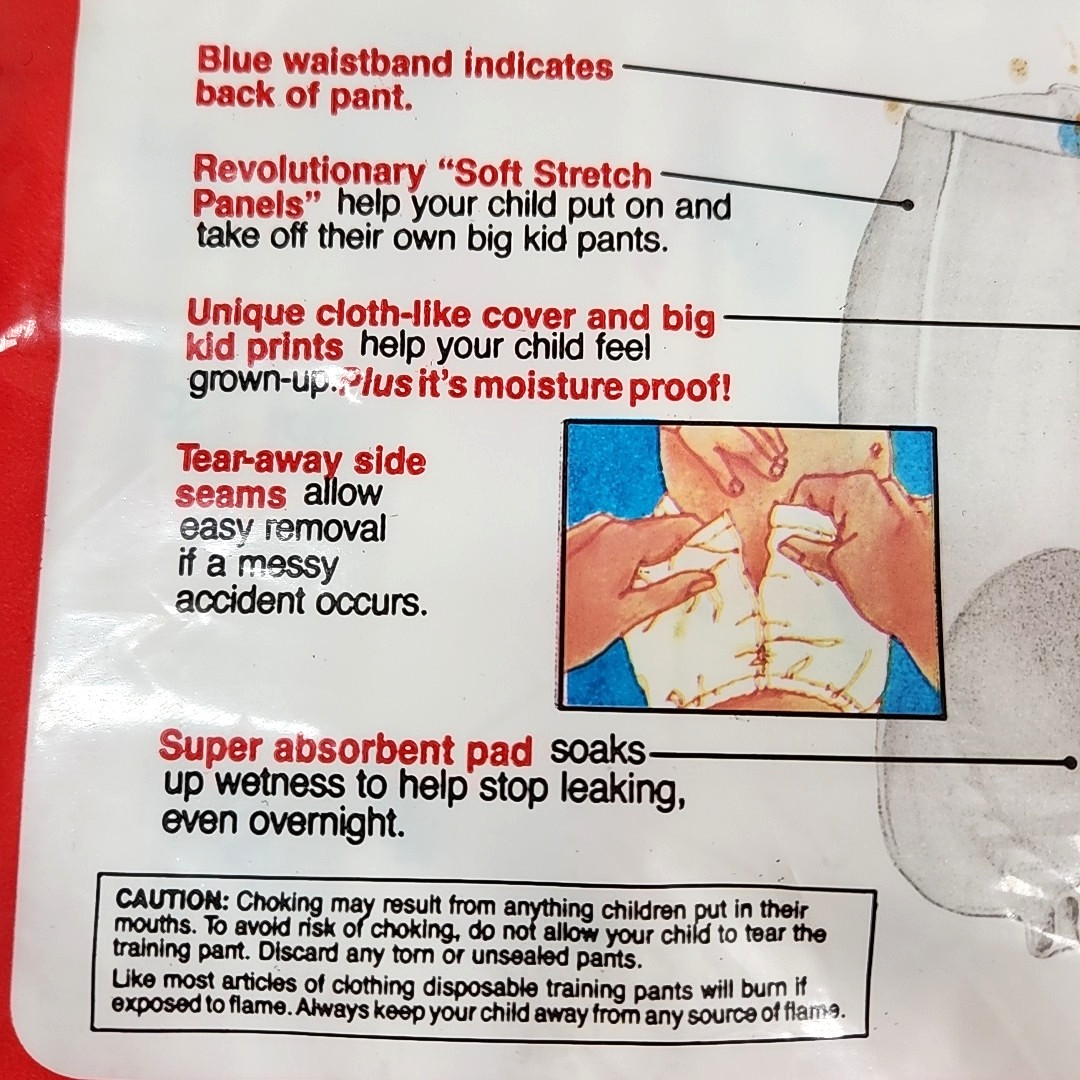 Vtg 1985 Huggies Pull Ups Disposable Training Pants 15ct Girls Med 29-38lbs USA