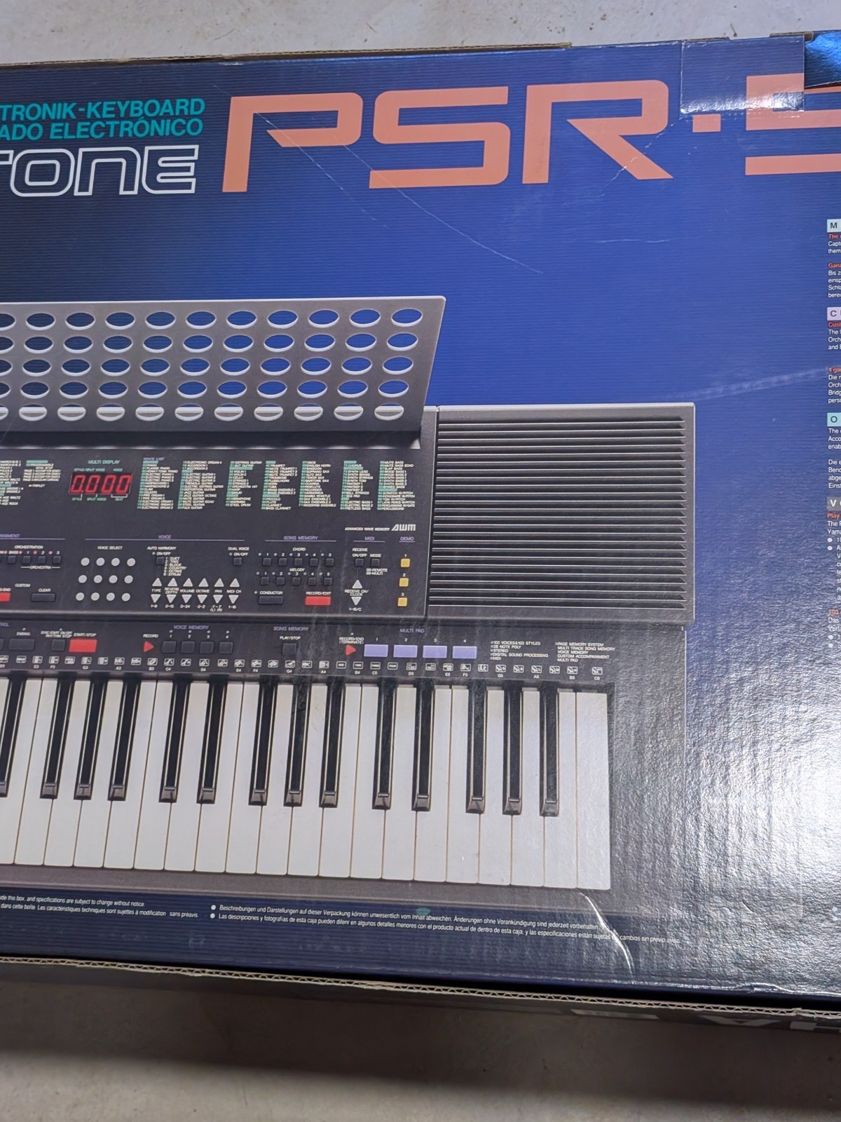 NOS Vintage 1991 Yamaha PSR-500 Portatone Electronic Keyboard Synthesizer
