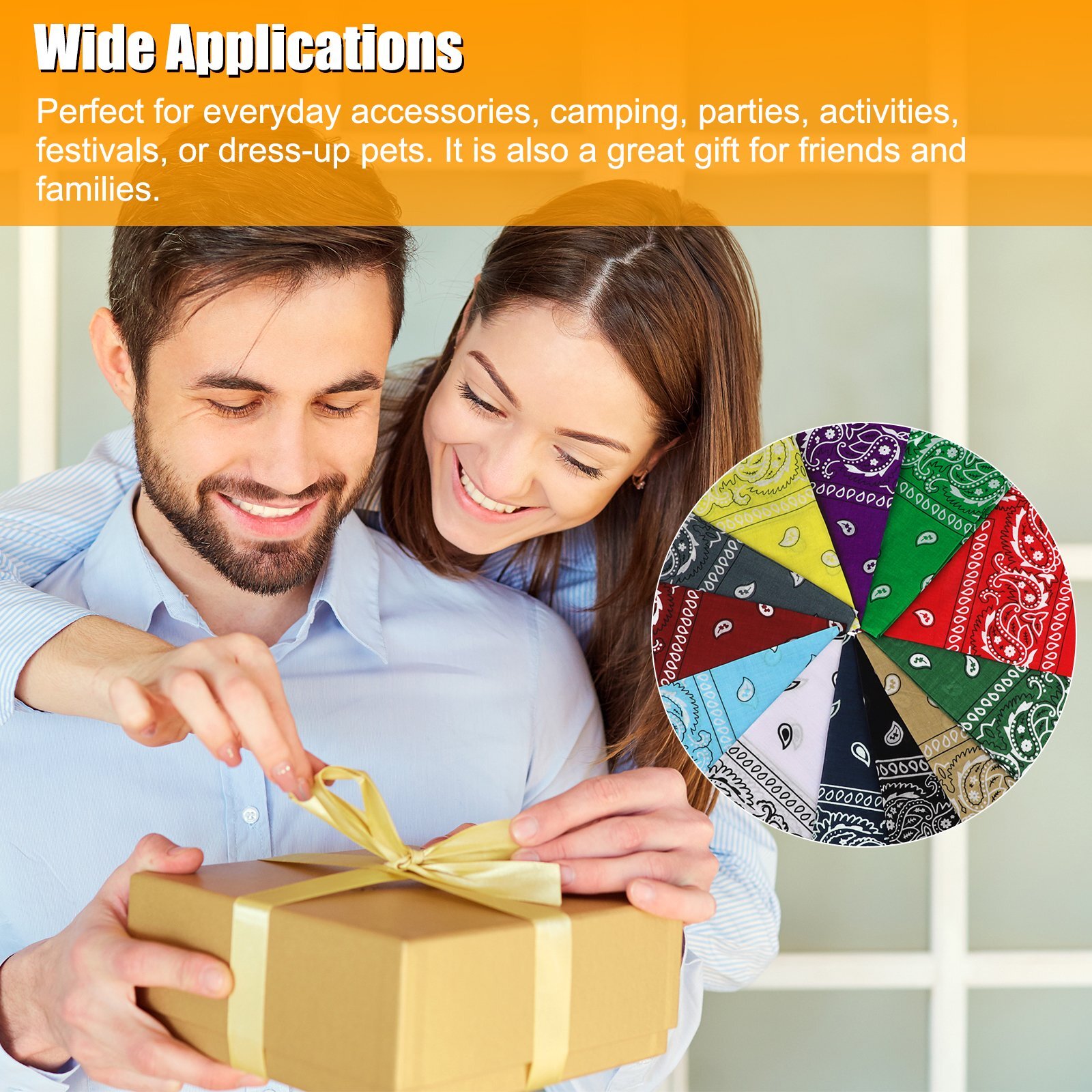 Mens Womens 3/6/12 Pack Lot Paisley Print Bandana 100% Cotton Head Warp Scarf