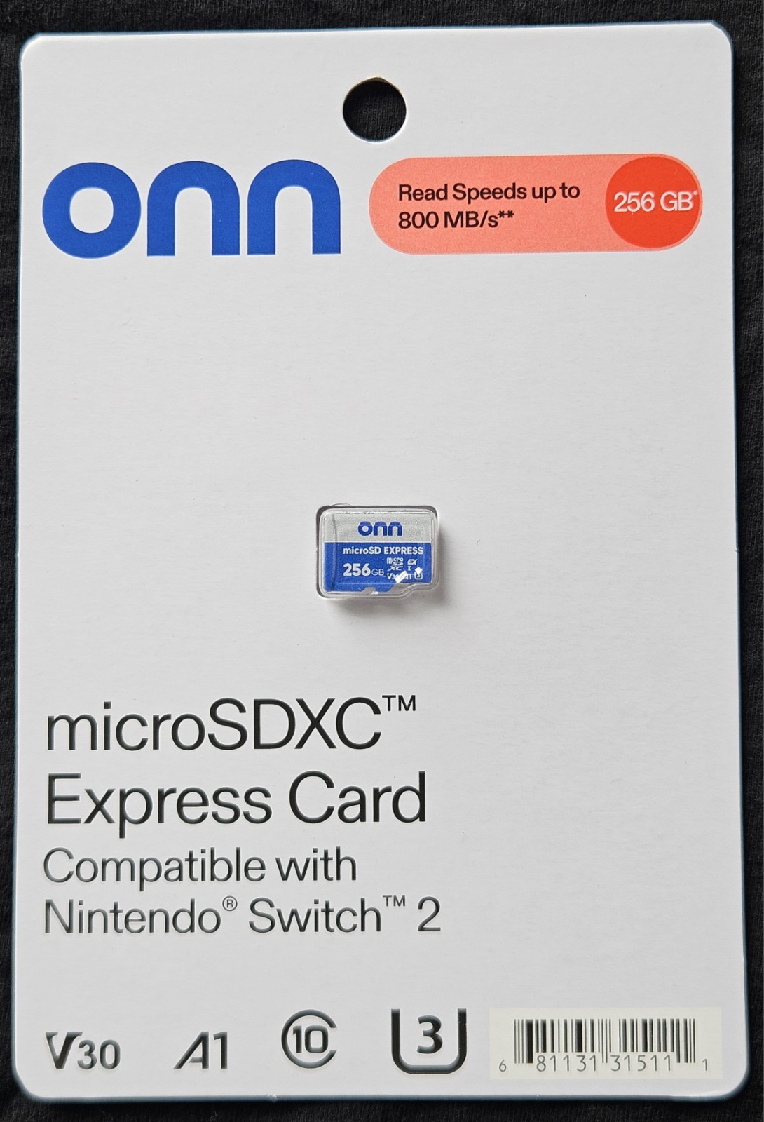 ONN 256GB microSD Express Card Nintendo Switch 2 & Steam Deck High-Speed Storage