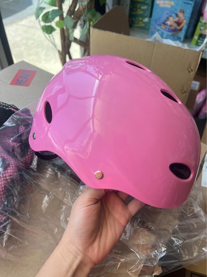 Toddler-Kids Ultralight Black Helmet with Knee-Elbow-Wrist-Pads