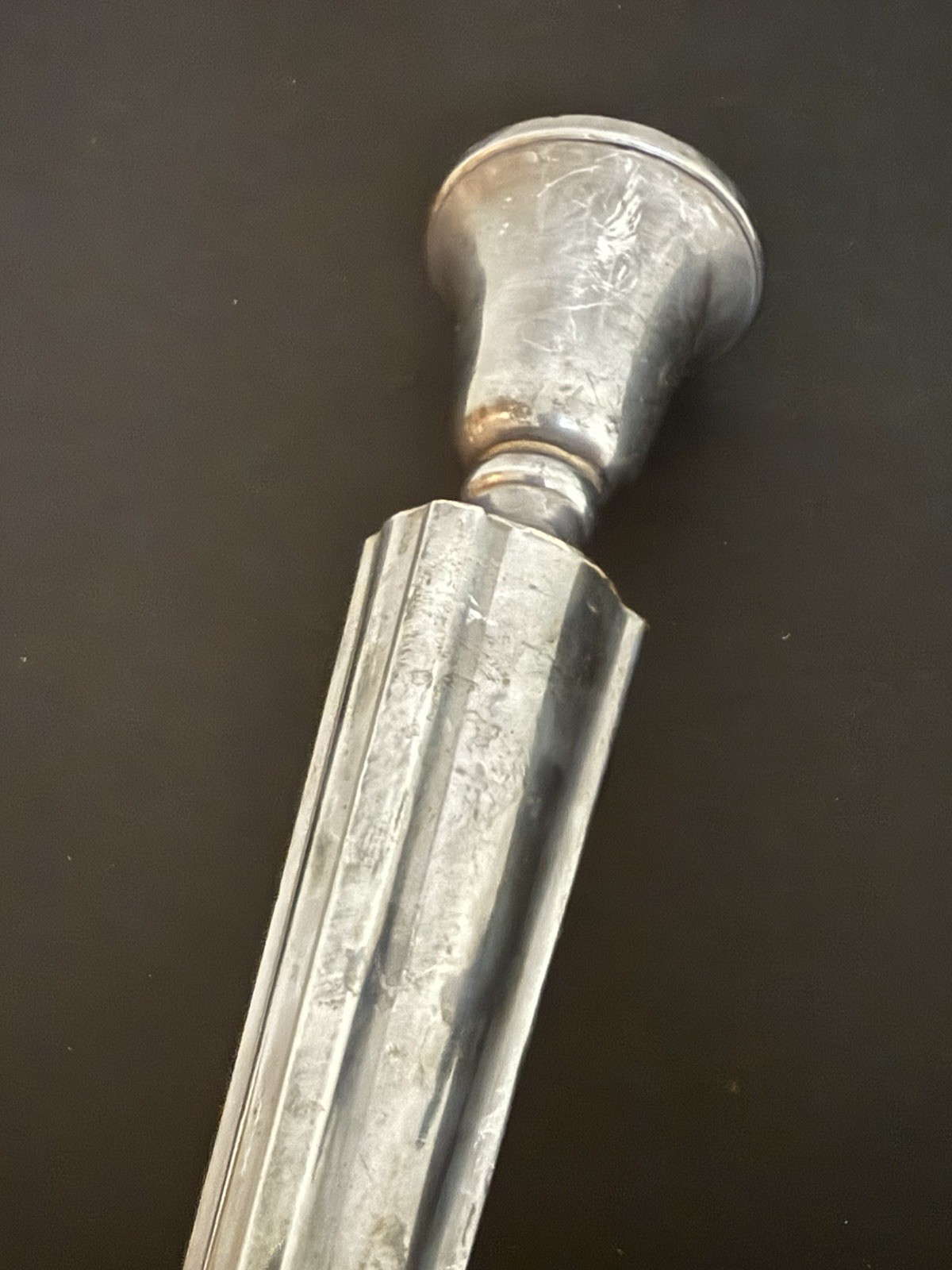 Vintage Sterling Silver Cemented Reinforced Candlestick Monogrammed