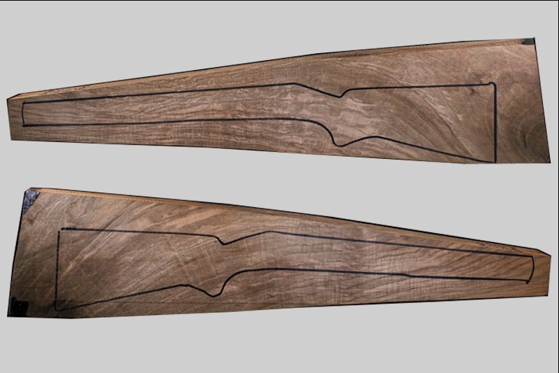 Turkish walnut rifle gun stock blank za20