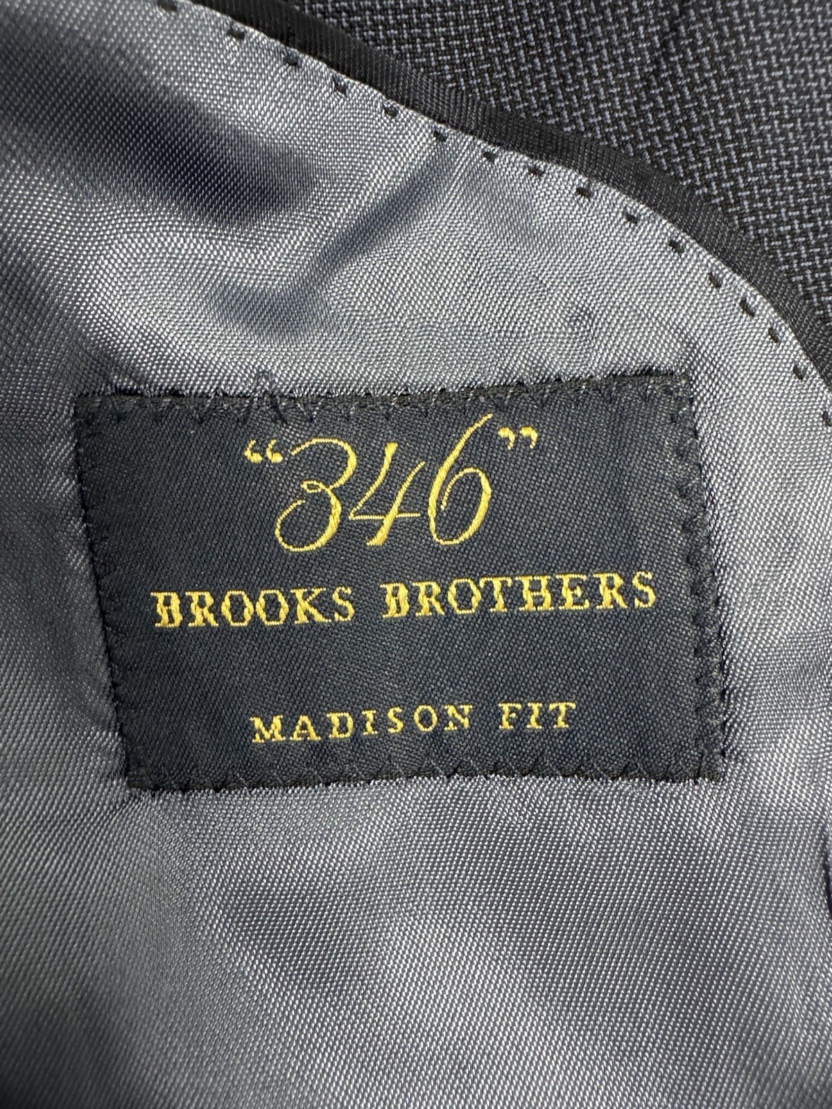 Brooks Brothers Blazer Jacket Mens 44L Blue Hopsack Tollegno Italy Wool Madison