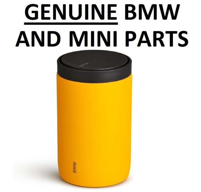 GENUINE BMW Yellow Thermal Cup Travel Mug 80235A87974. Present, Gift, Day.  24C