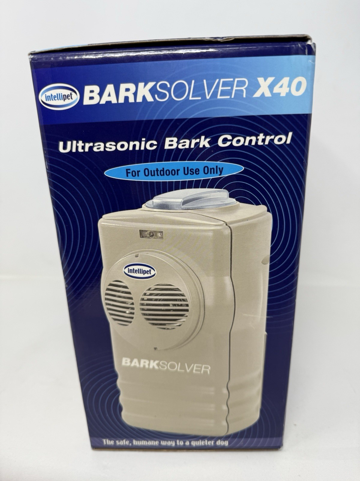 Intellipet Bark Solver x40 Ultrasonic Outdoor Dog Bark Control ~ Open Box *Read