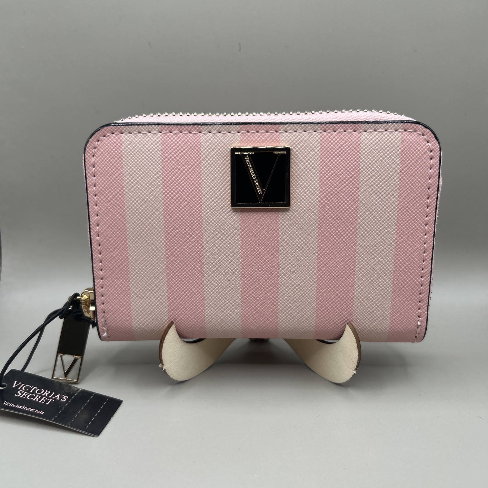 Victoria’s Secret Small Wallet With Zip Heritage Stripe NEW WITH TAG
