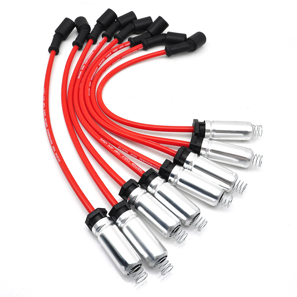 For Chevy GMC 4.8L 5.3L 6.0L 8.1L Square Ignition Coil & Spark Plug Wire Pack 8