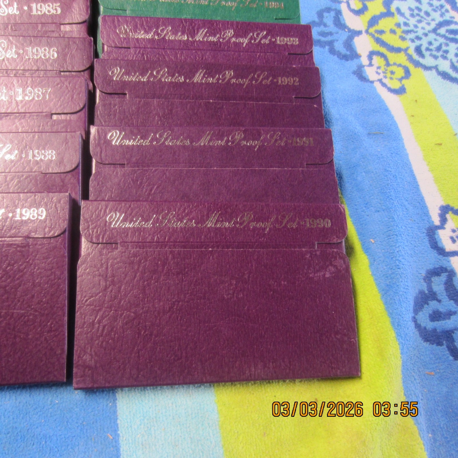 LOT OF PROOF SETS 1968 TO 1999.