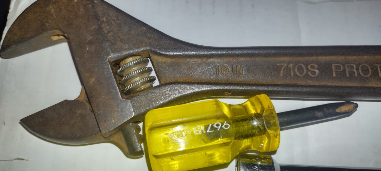 PROTO Professional 710S, 10in. Adjustable Wrench - USA - & 9 random Proto tools