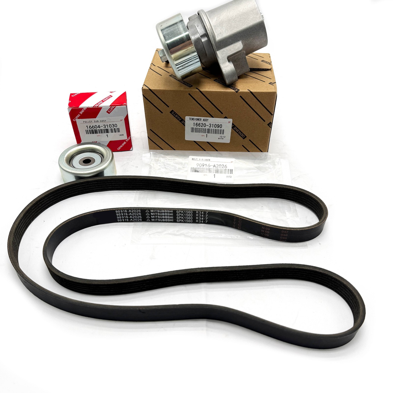 OEM Drive Belt Tensioner Pulley Kit For 16-24 Toyota Camry Highlander Lexus 3.5L