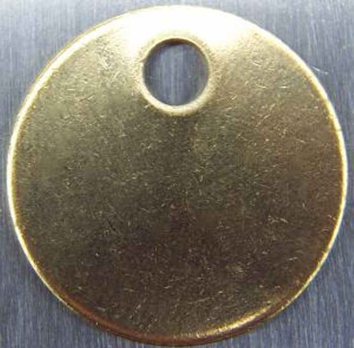 Round Blank Brass ID tags Pets Keys Tools Valves 1",1-1/4",1-1/2",2" Made in USA
