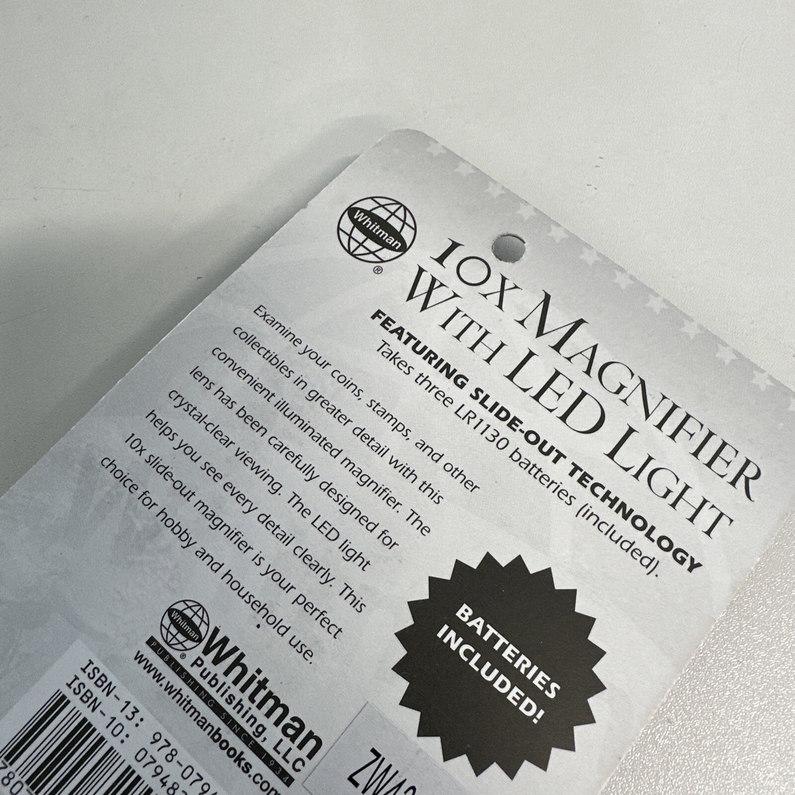 Coin Collector 10X Magnifier Pull Out Loupe 23mm W/ Led Best Value Bills Whit U