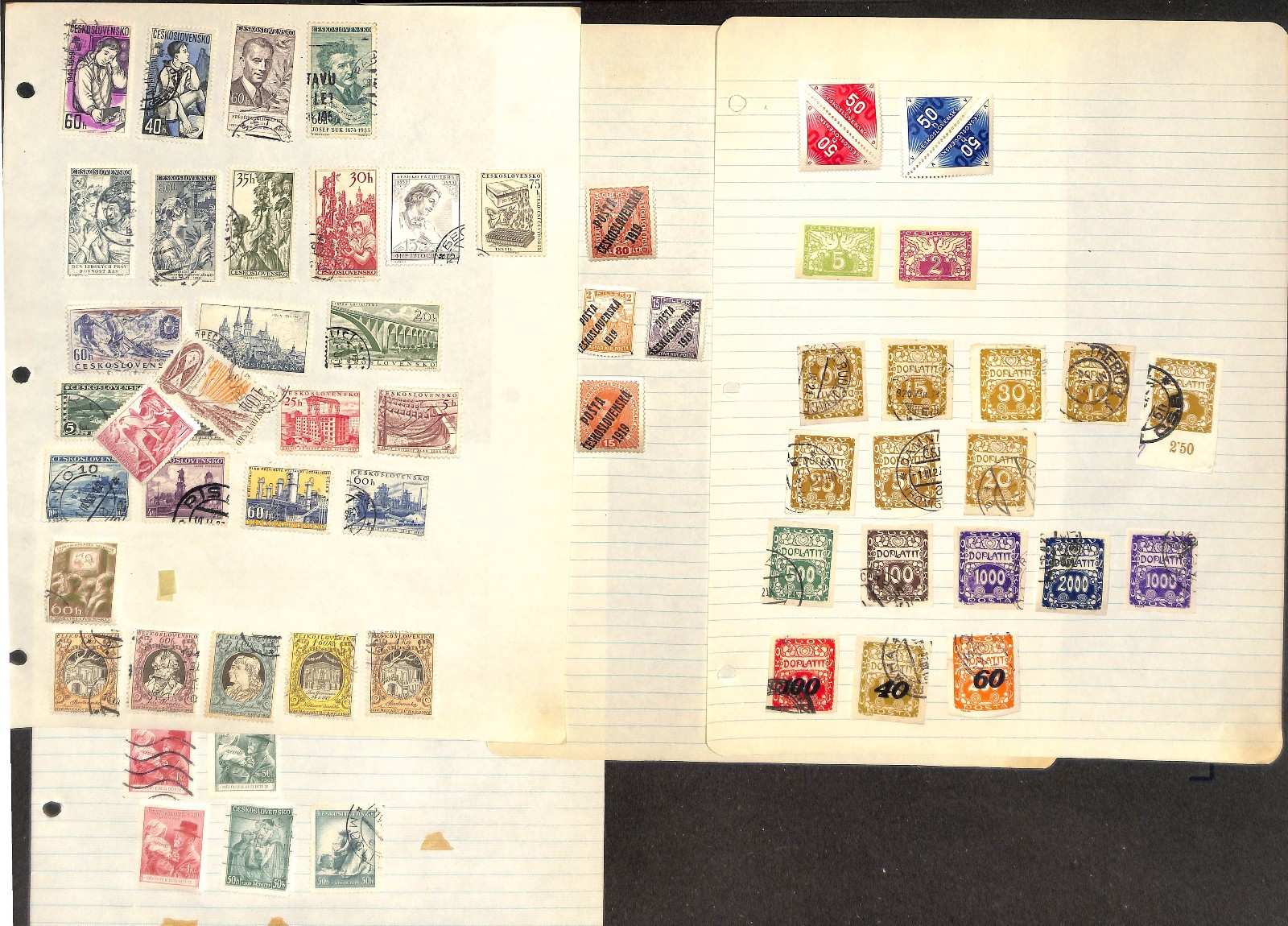 Czechoslovakia Stamp Collection on 42 Pages, 1918-1960 (BR)