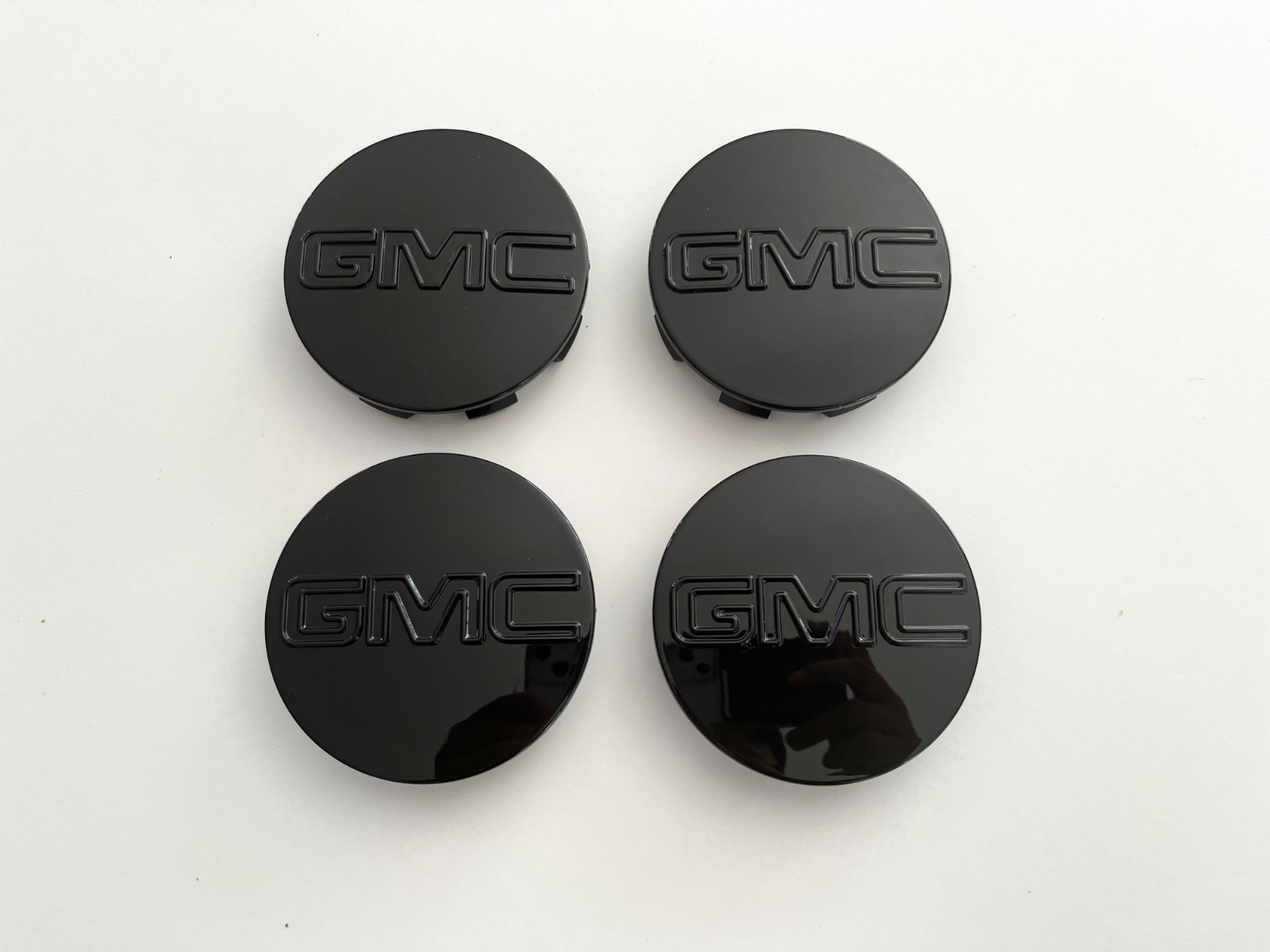 4pcs GMC Gloss Black wheel Center Caps 22837060 83mm 3.25" Sierra Yukon
