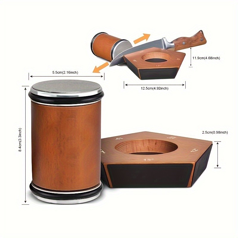 Diamond Rolling Knife Sharpener 5 Angles Sharpening Tool No Power Required Brown