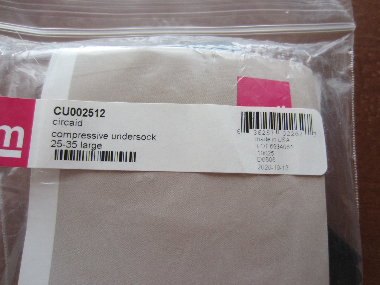 Medi Circaid Compressive Undersock Large Black Firm CU002512 USA New in package