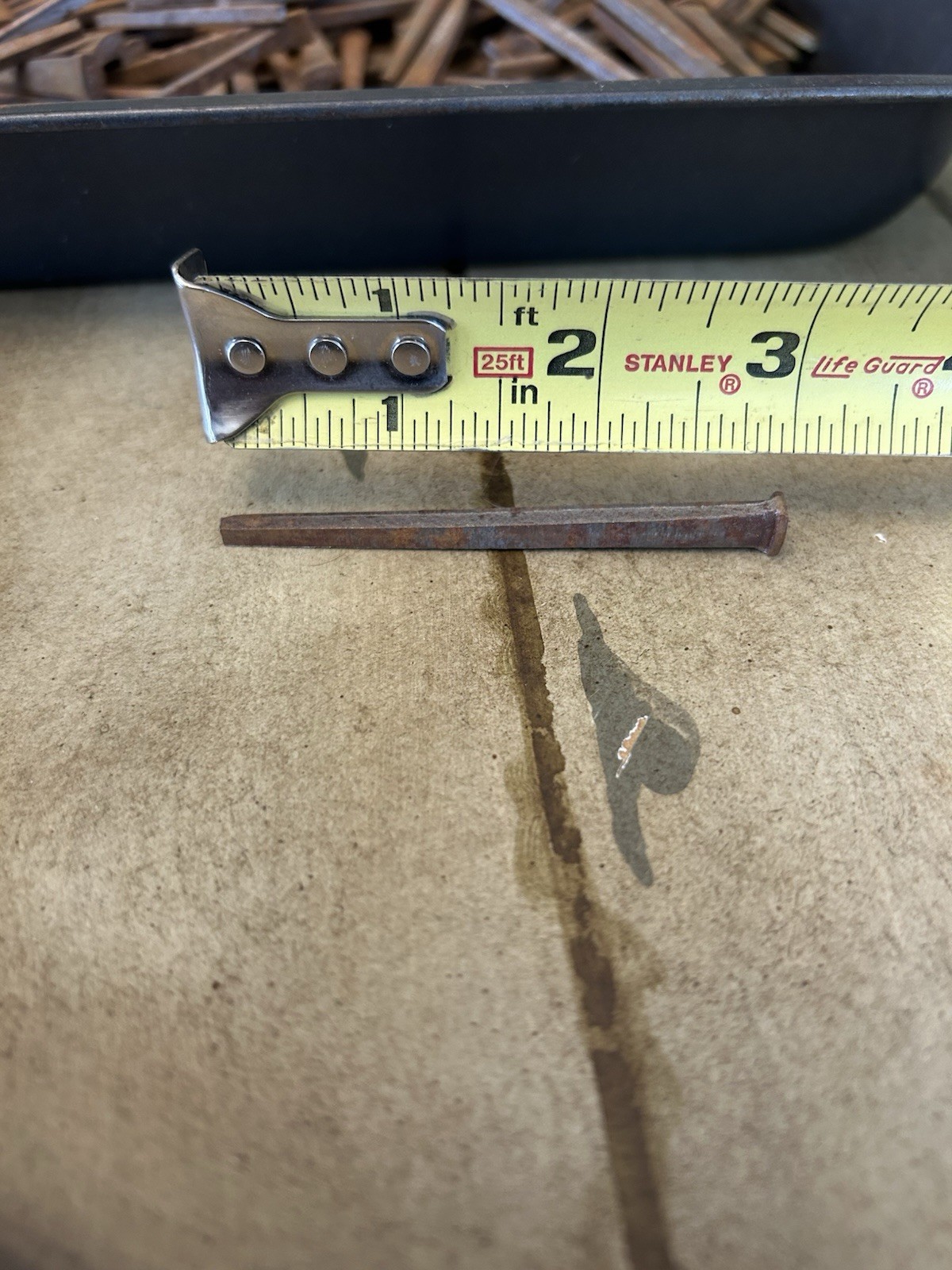 Approximately 3 Pounds Of 3” Square Cut Nails