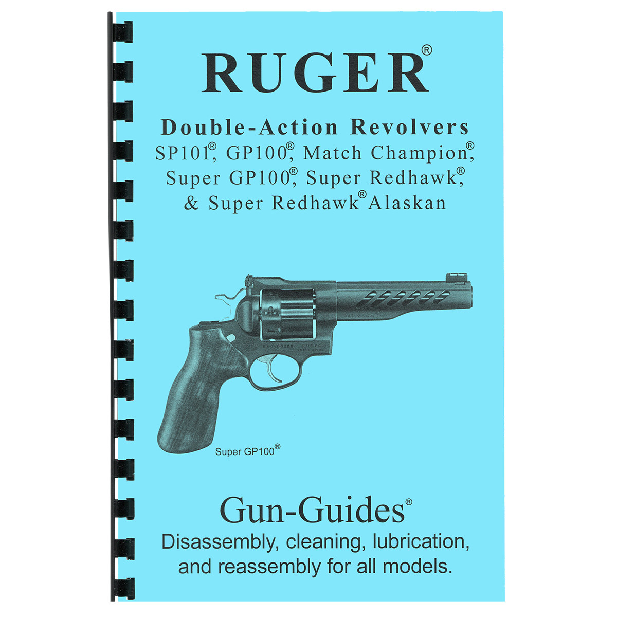 Ruger Double Action Revolver Super Redhawk SP101 GP100 Manual Book Gun-Guides