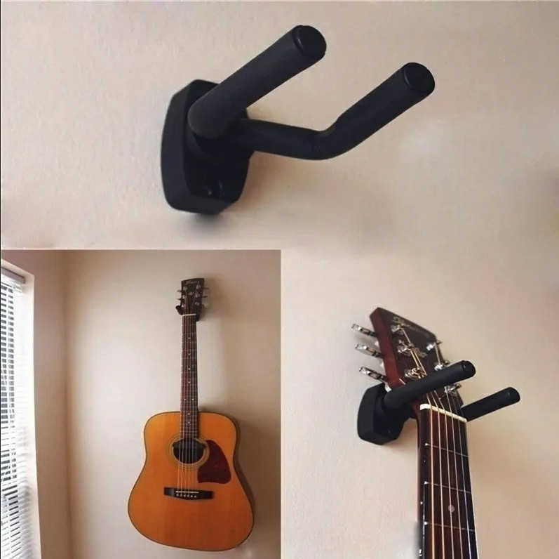 2pcs Guitar Wall Mount Holder ABS Hook Stand Home Instrument Display - NEW