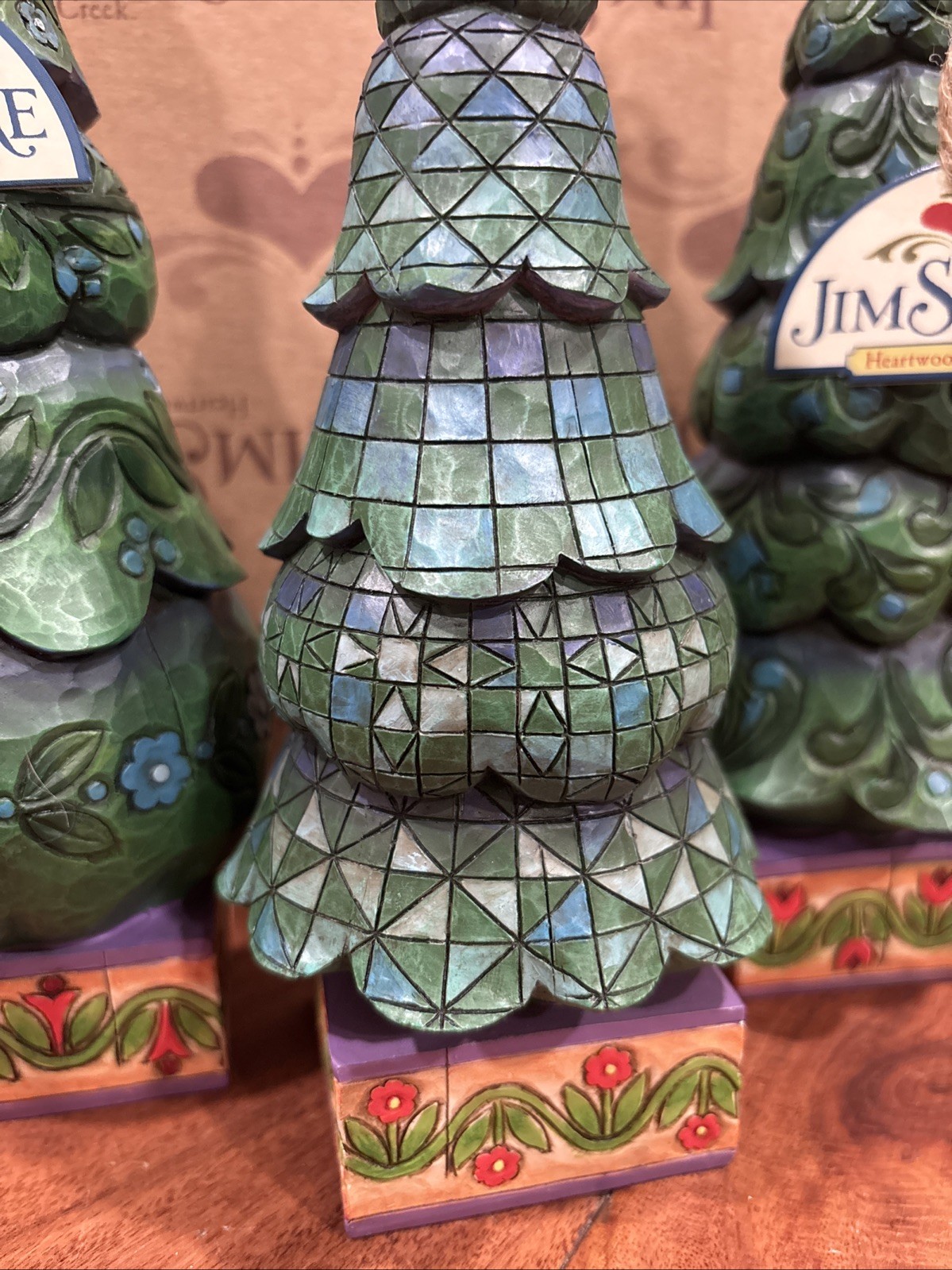 Jim Shore 4008112 O Tannenbaum Holiday Christmas Trees Set Of Three - w/ Tags!