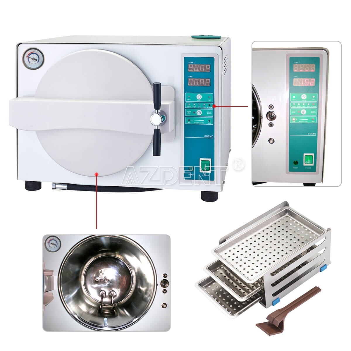 18L Dental Autoclave Steam Sterilizer Medical Sterilization with Drying Function