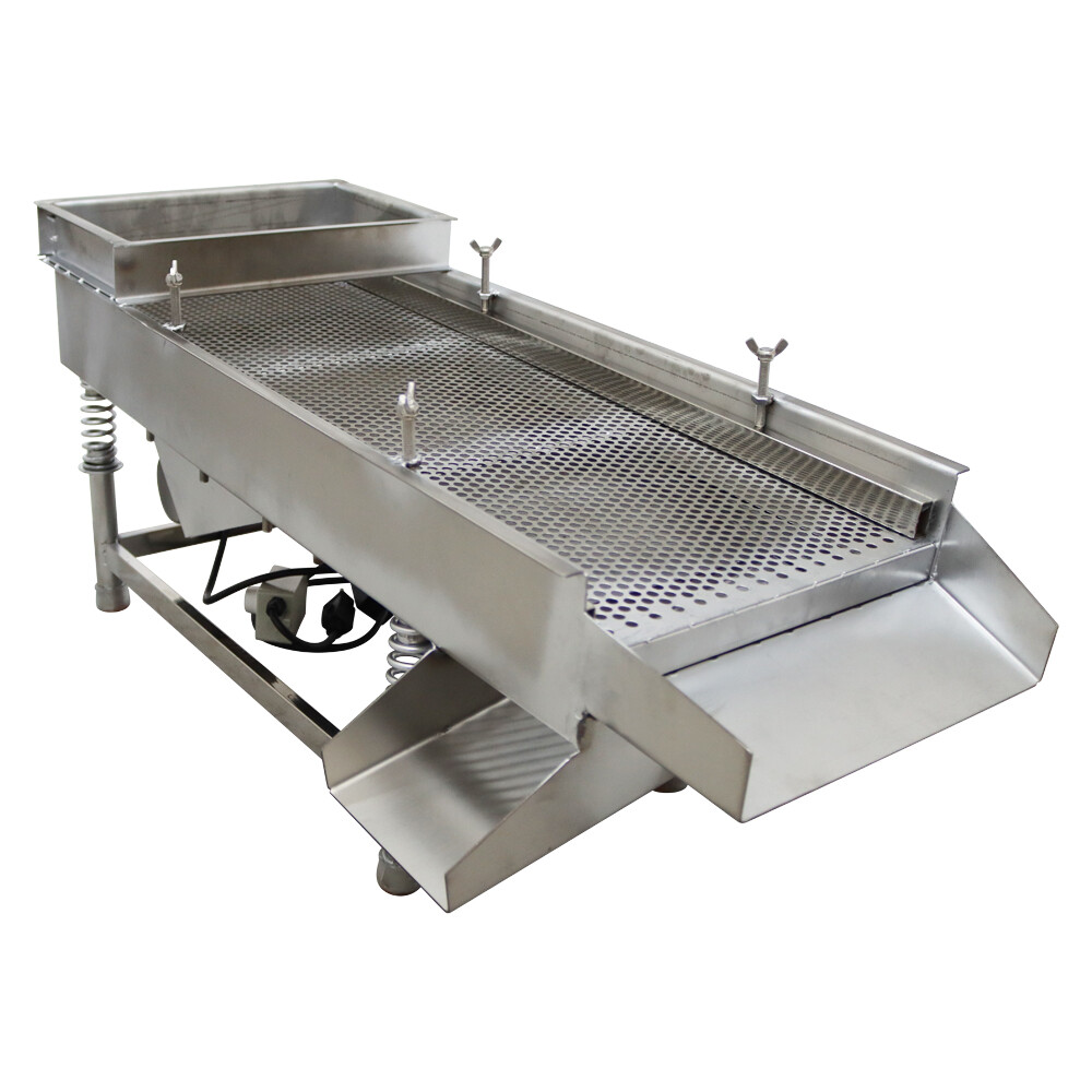 Electric Shaker Stainless Steel Linear Vibrating Screen Sifter with 7mm Screen