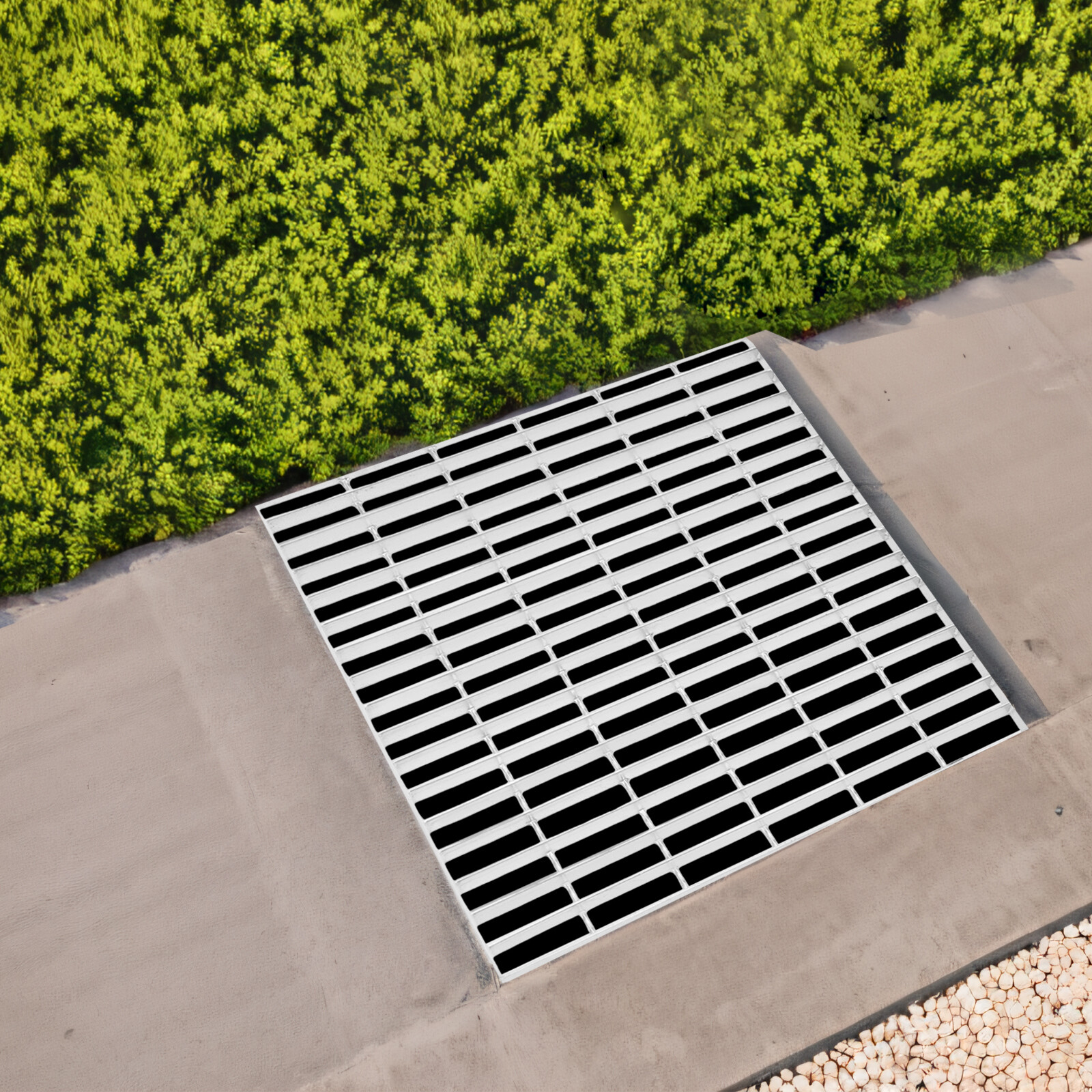 Driveway Drain Cover Steel Grate B125 Class Channel 23.6x23.6in USA