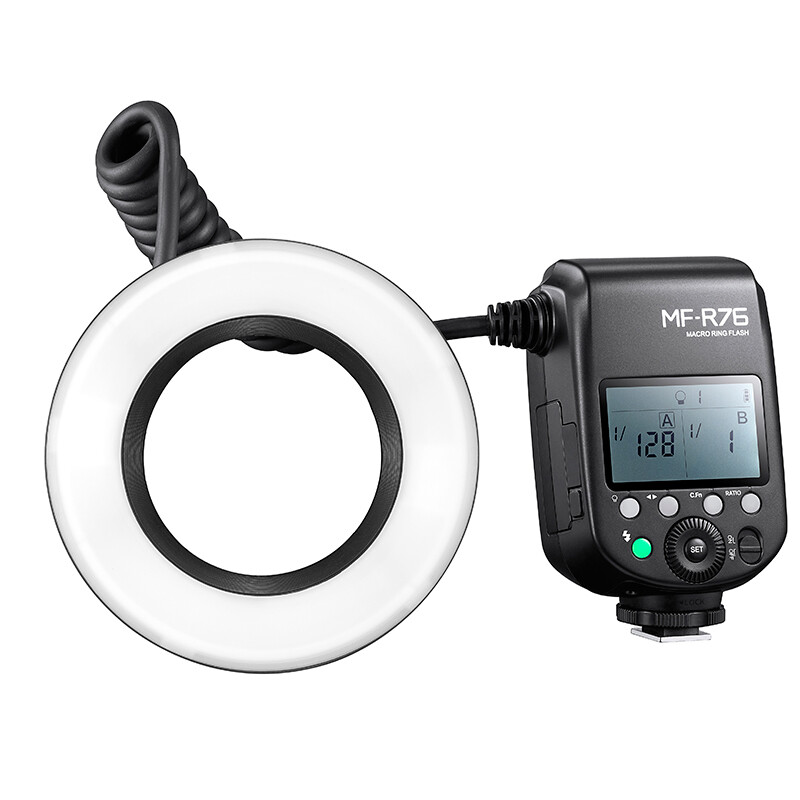 Godox MF-R76 Macro LED Ring Flash Light Close Up Speedlite for Canon Nikon Sony