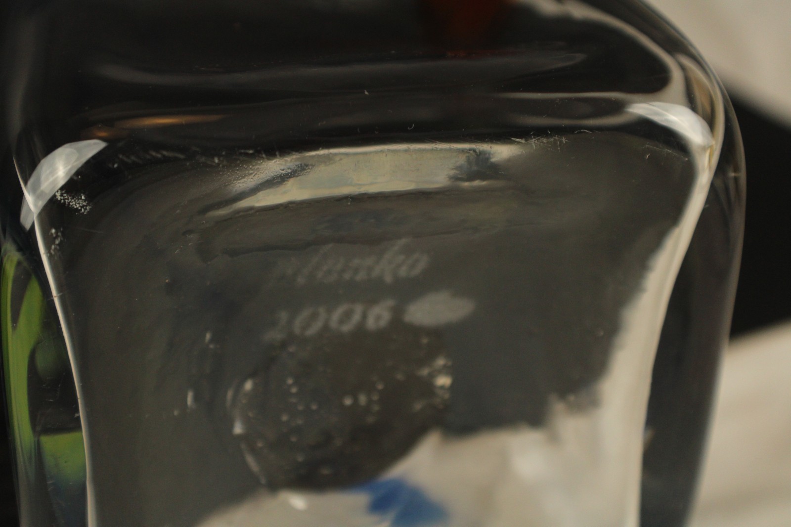 Vintage Tall Signed Blenko 2006 18 3/4"H x 4"W