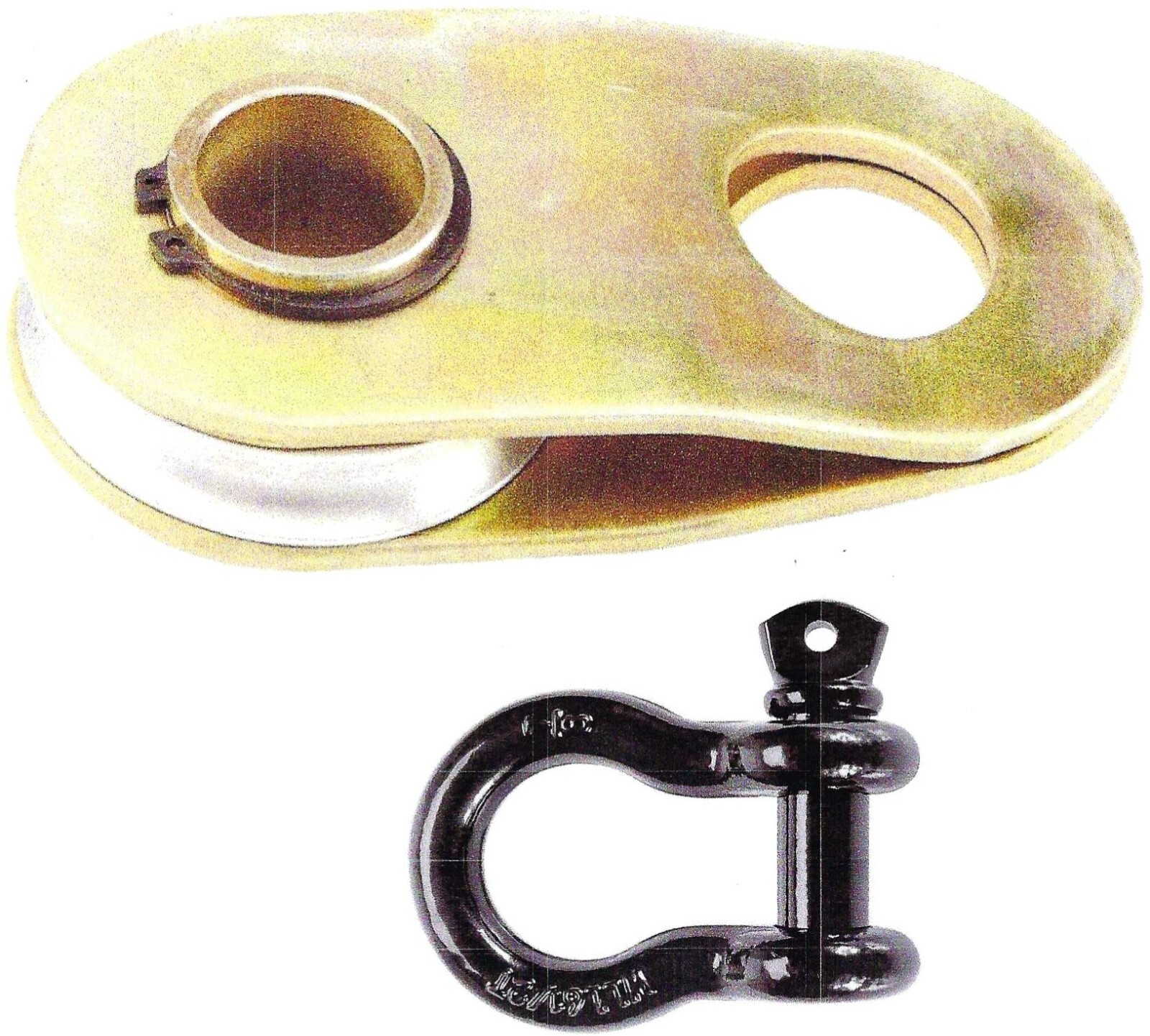 10 Ton Badland Snatch Block + 7/8" D-Ring -Doubles the Pulling Capacity-USA-New