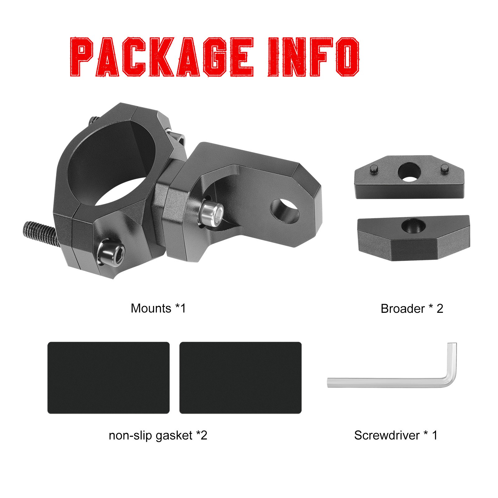 UTV Whip Light Mount Flag Bracket 360°Adjustable For 1.5"-2" Roll Bar Mounting