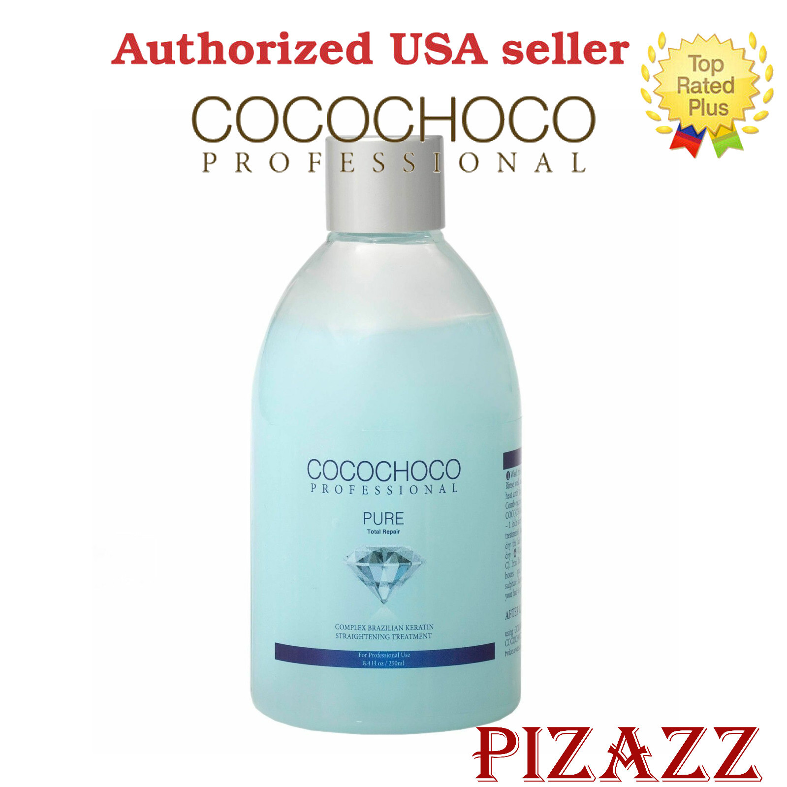 COCOCHOCO Pure Brazilian Keratin Hair Straightening Treatment 8.4oz/250ml