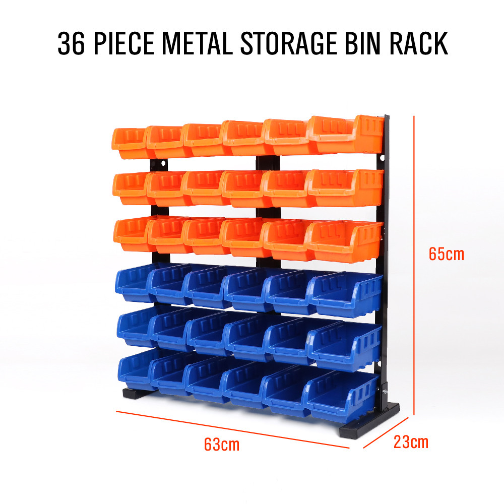 36 Bin Storage Box Rack 6 Shelf Shelving Commercial Storing Shelves Organizer