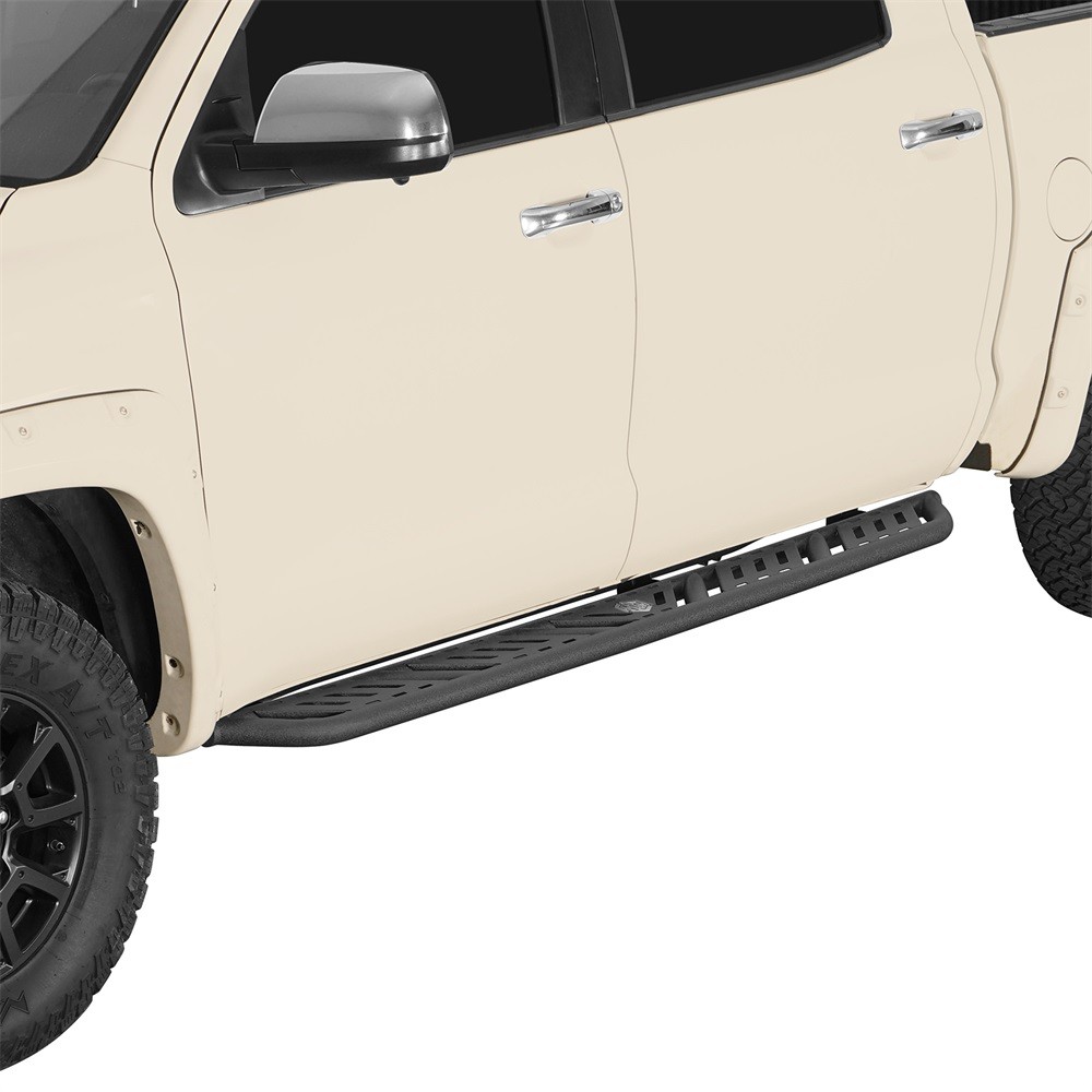 FIT 2007-2021 TOYOTA TUNDRA CREW CAB 4-DOOR 2PCS STEEL SIDE STEPS RUNNING BOARD