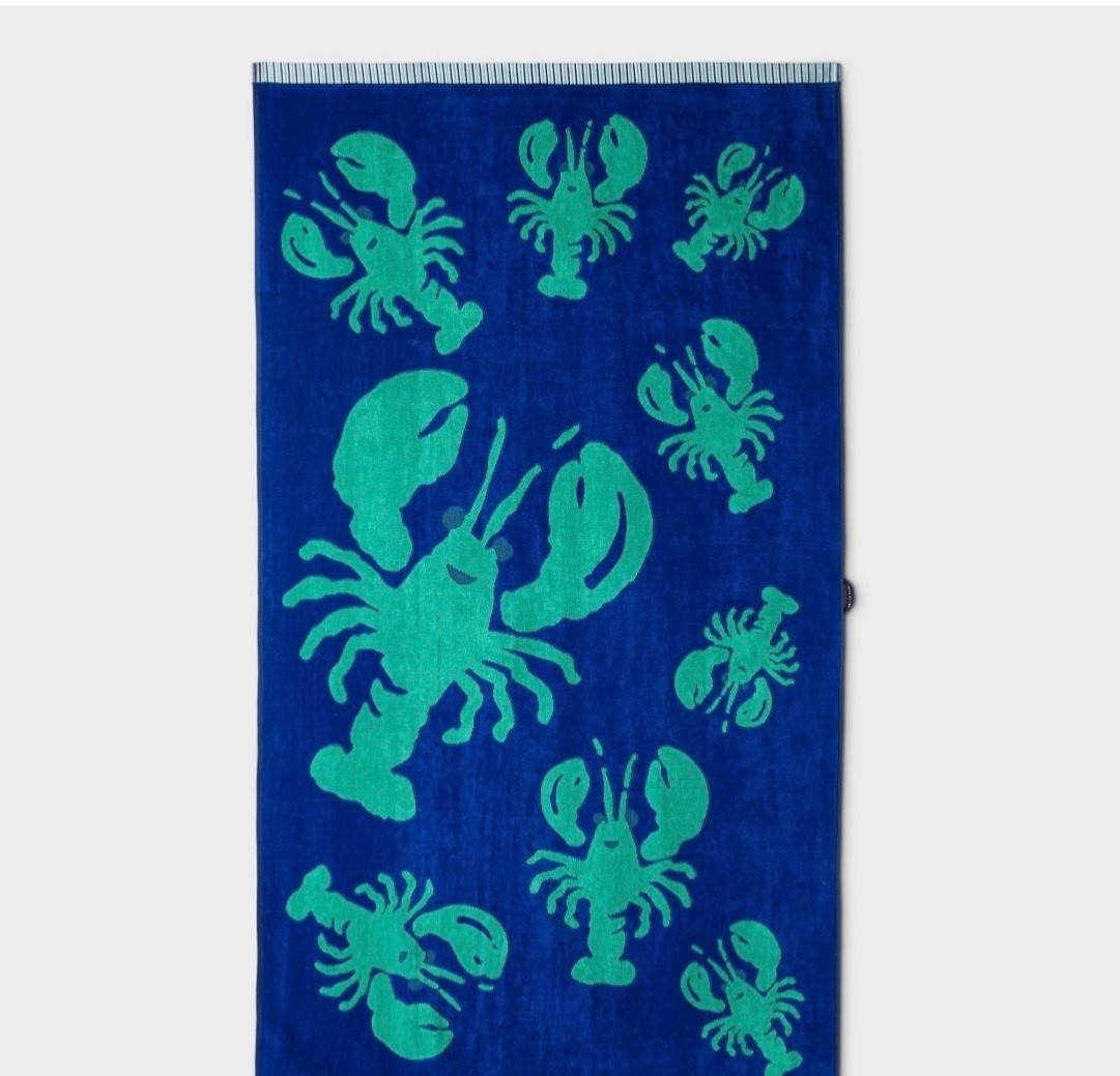 Roller Rabbit x Target Cobalt Blue Lobsters Beach Towel