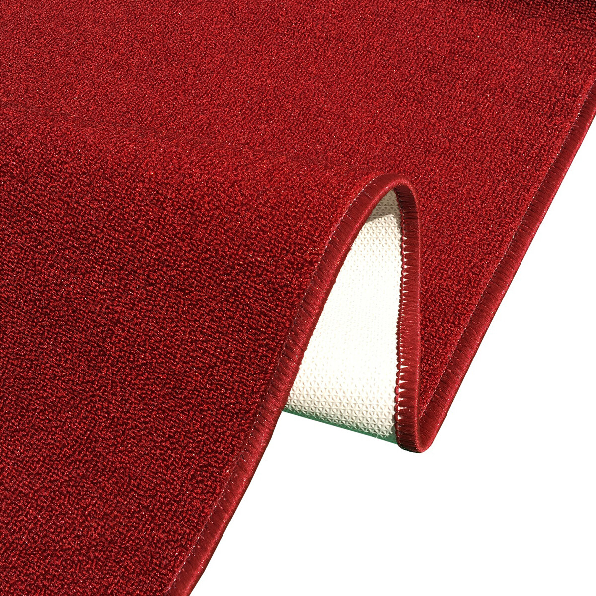 Custom Size Stair Hallway Runner Rug Non Slip Rubber Back SOLID RED